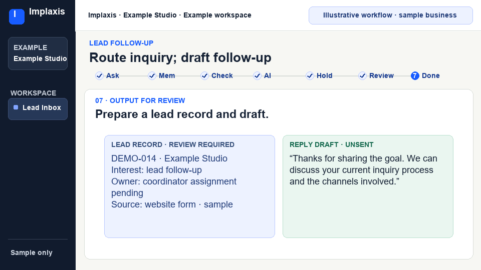 Give every inquiry a clear next step